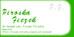 piroska ficzek business card